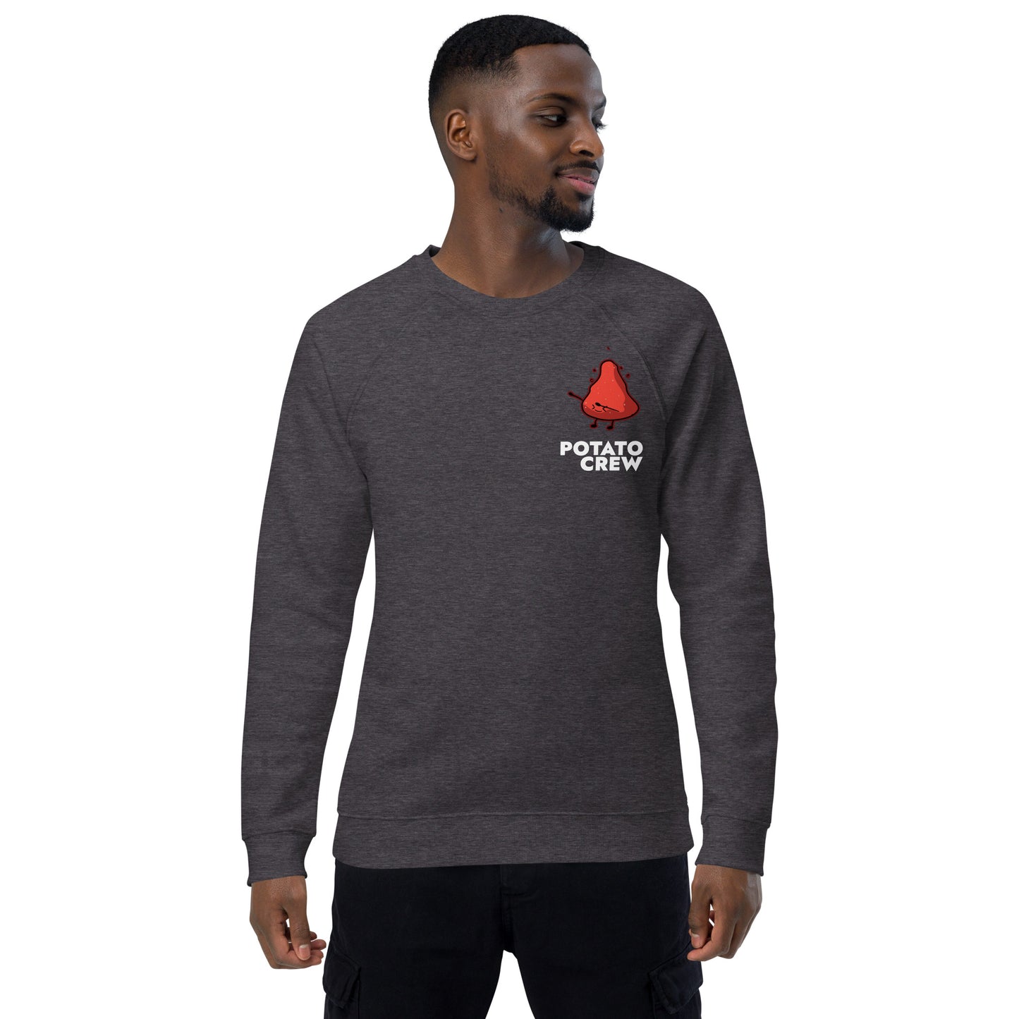 Red Stone Master - Unisex organic raglan sweatshirt